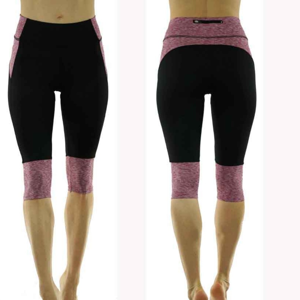 Capri length with zippered key pocked at the back